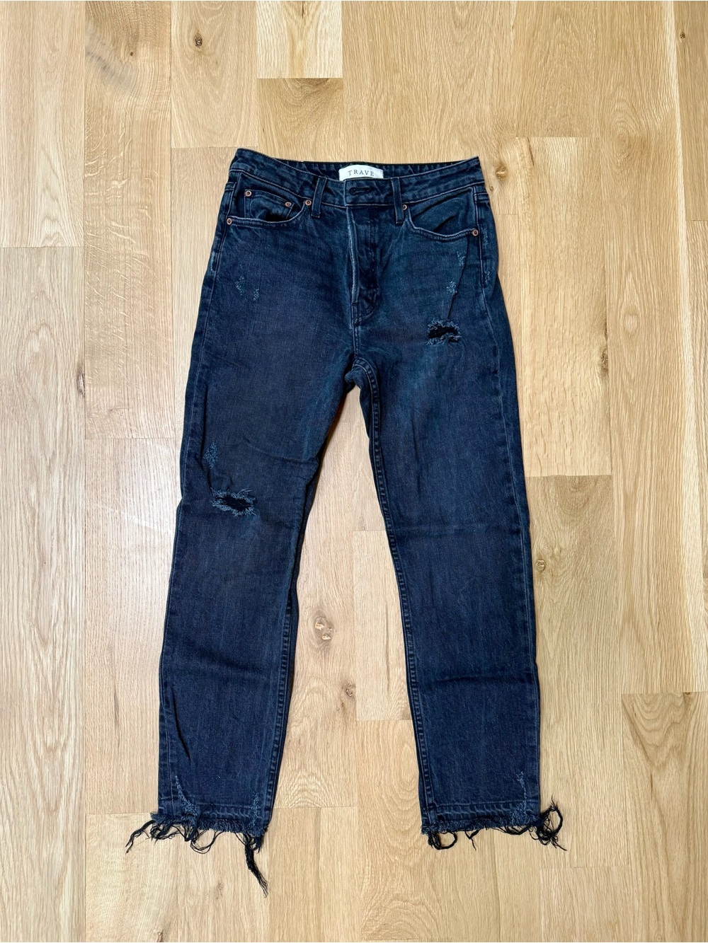TRAVE Constance Distressed Black Women's Jeans- Size 28